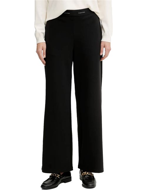 CALVIN KLEIN Pantaloni con cintura a logo Ponte CALVIN KLEIN | LV044E622GUB1